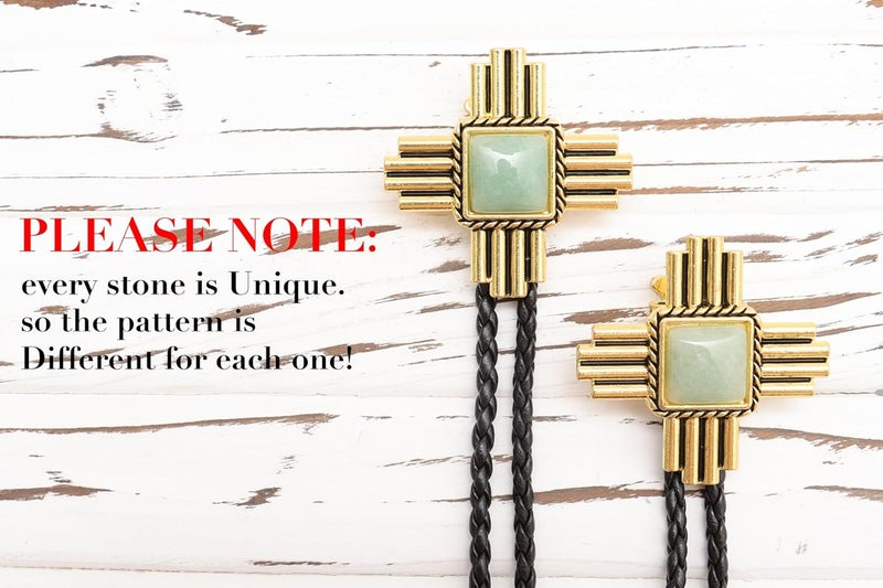 Wentur Stone Bolo Ties for Men Western - Vintage Cowboy Bolo Tie for Women Western Costume Accessories - Image 5